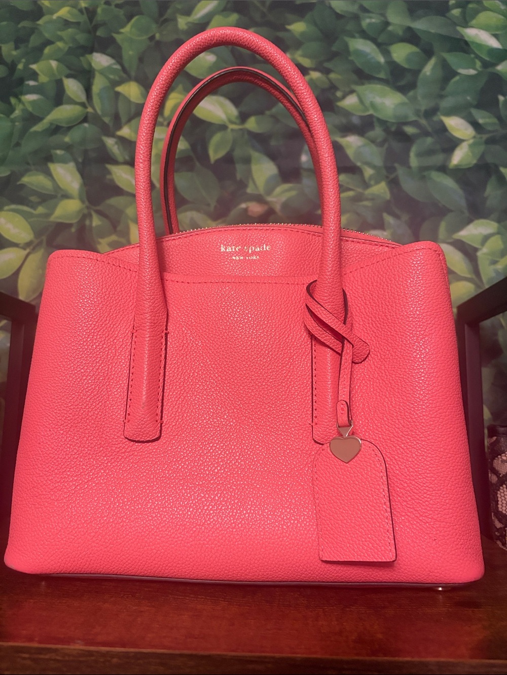 kate spade Coral Pink Pebbled Leather Satchel